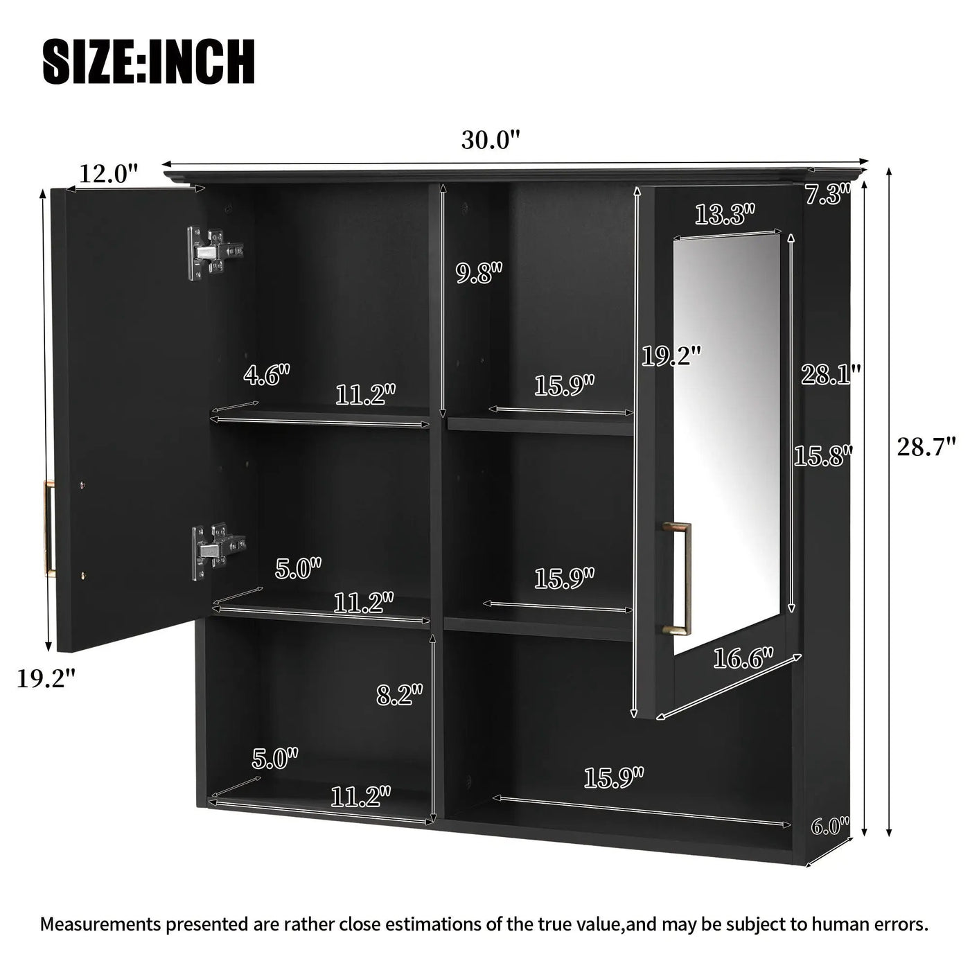 2 In 1 Wall-Mounted Mirror Cabinet With Adjustable Shelves by HouseOfZazla