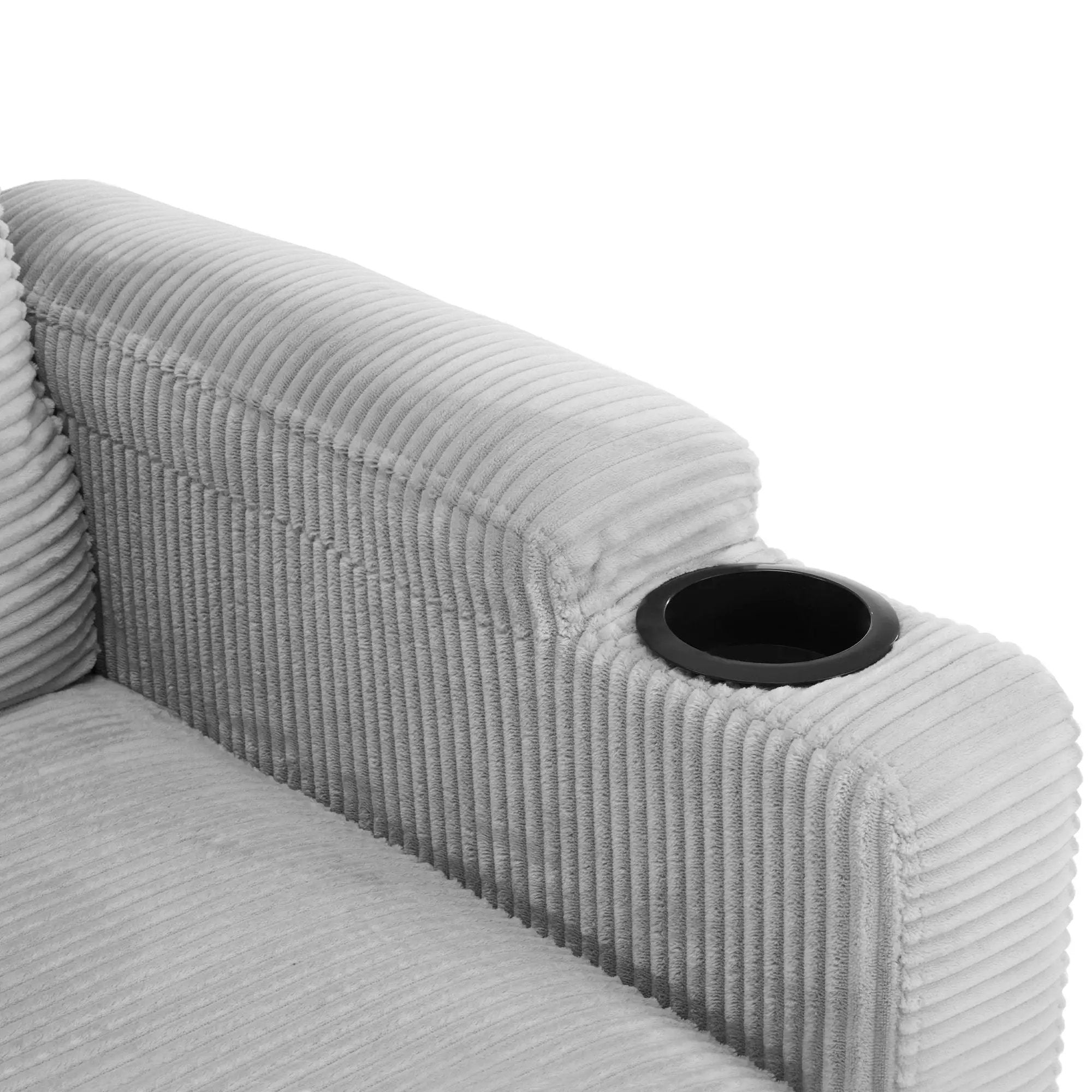 Sleeper Sofa Loveseat Sofa With Full Size Mattress, 2 USB Ports, 2 Cup Holders, 2 Side Pockets And Phone Holder by HouseOfZazla
