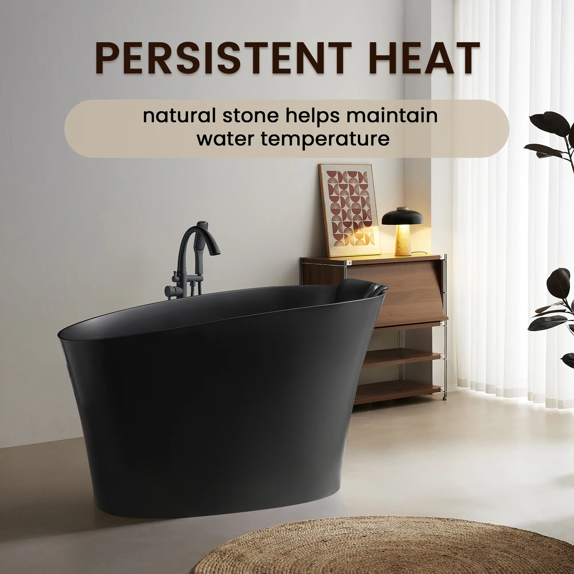 51" Solid Surface Oval Freestanding Bathtub by HouseOfZazla