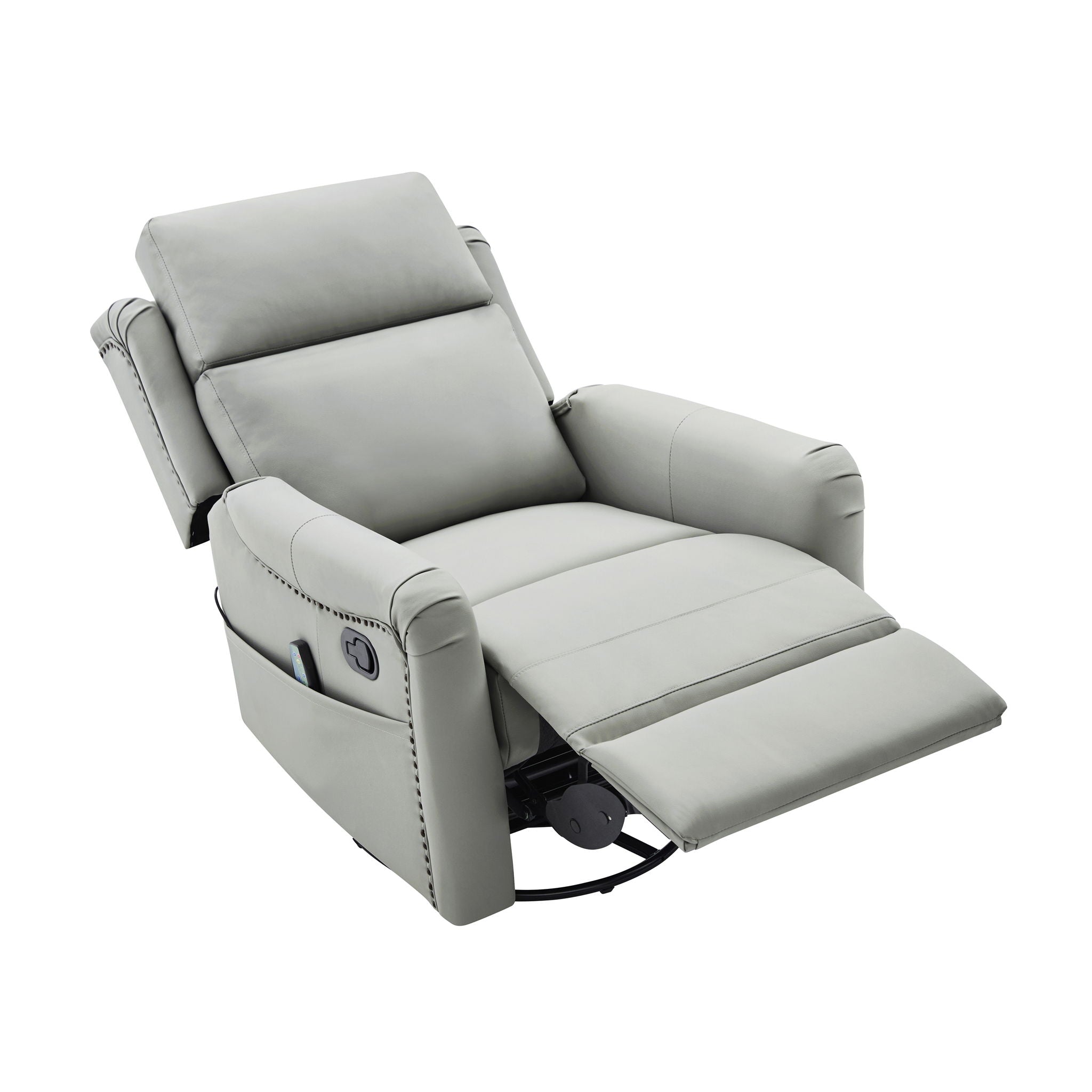 Manual Recliner Swivel Rocking Chair With 8-Point Massage and Heating by HouseOfZazla