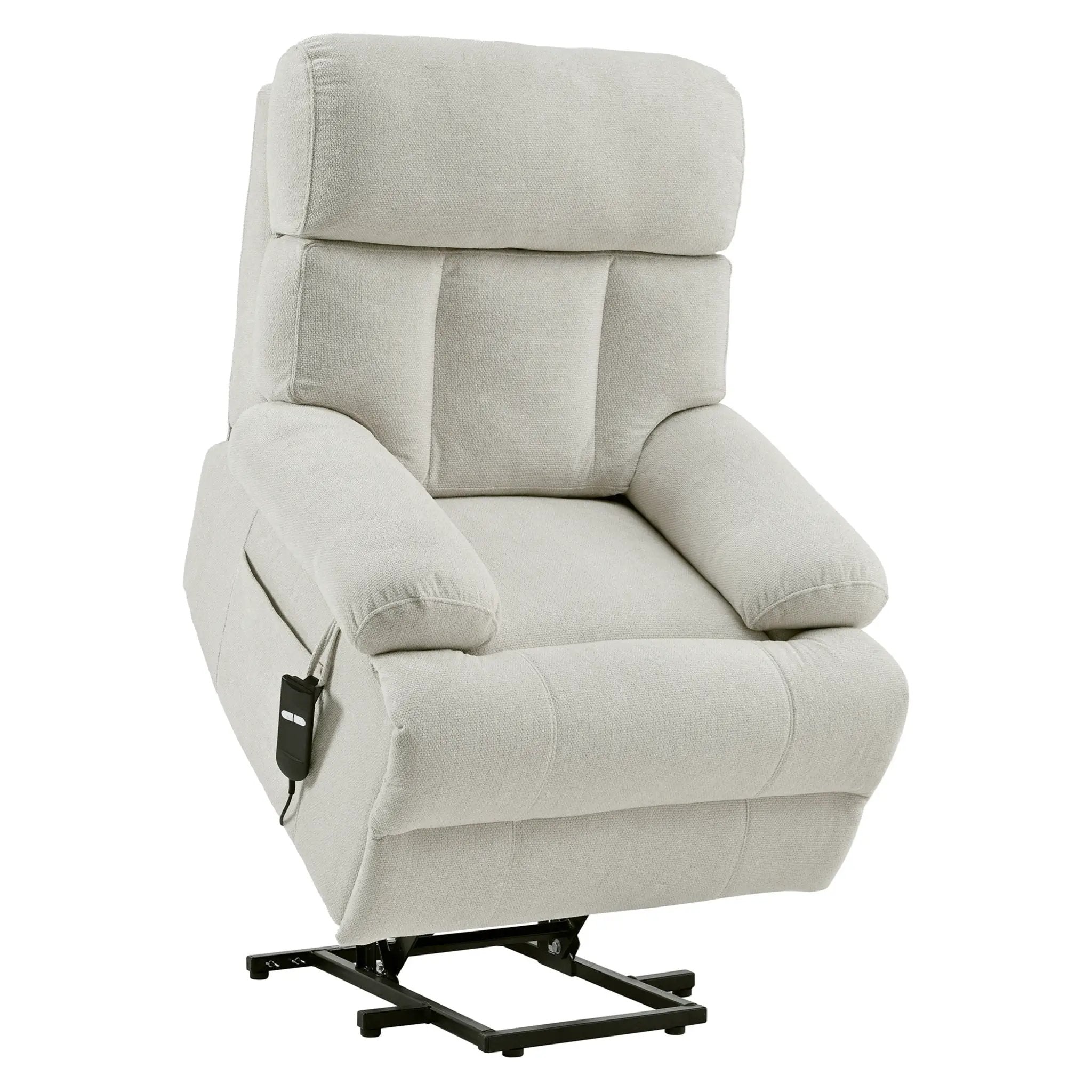 Oversized Power Lift Recliner Chai With Remote Control, Side Pocket, Spacious Seat by HouseOfZazla