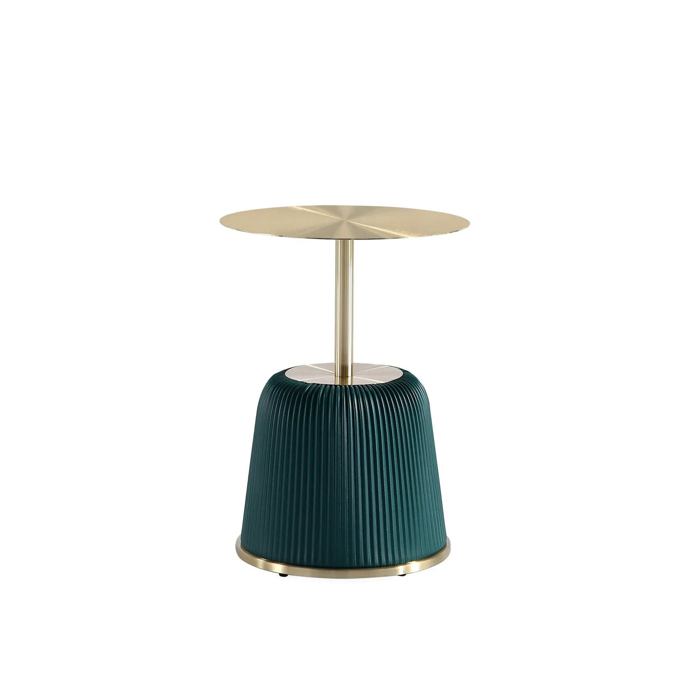 Anderson - Upholstered End Table With Round Top by HouseOfZazla
