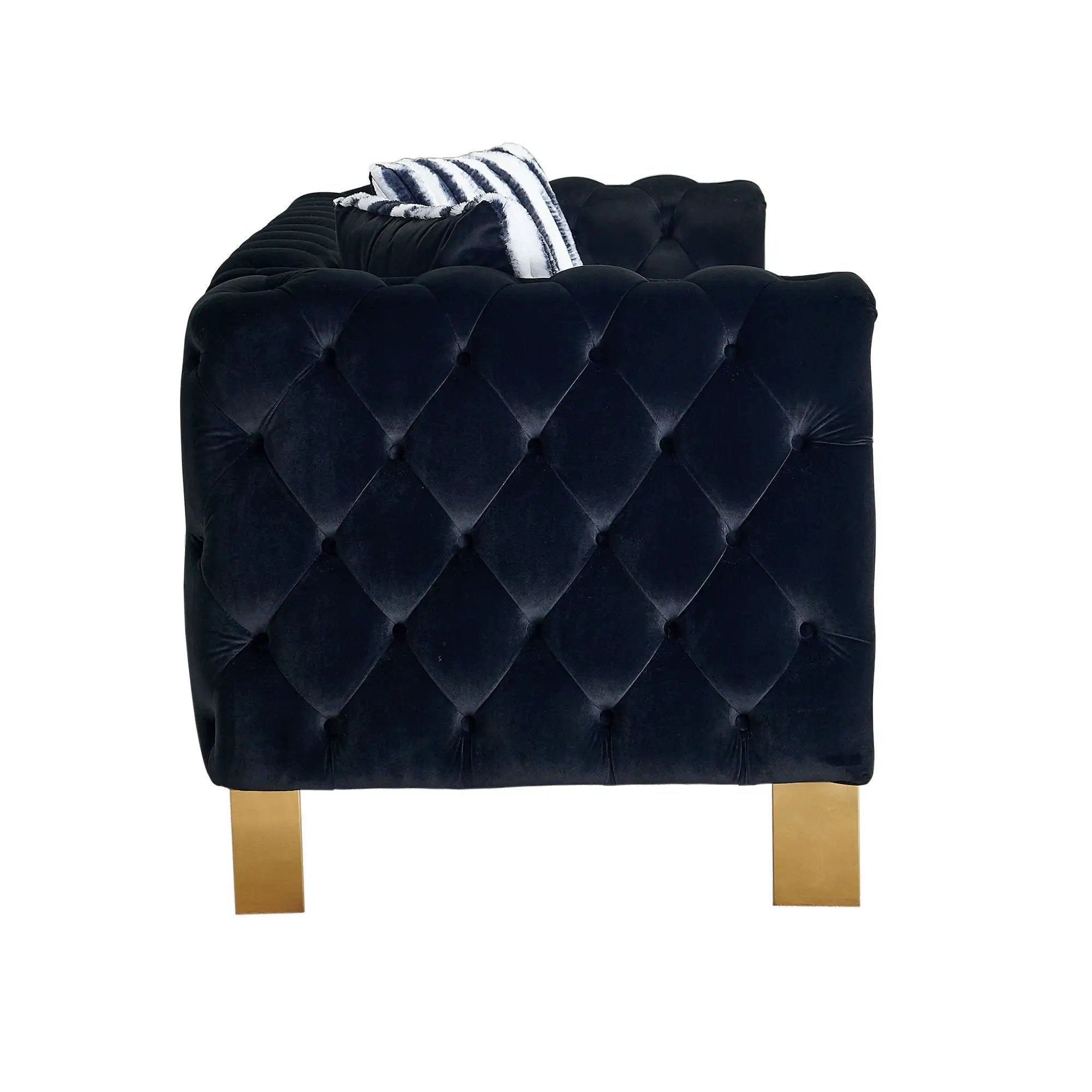 Chesterfield - Modern Tufted Living Room Sofa, 84.25''W Couch by Unique Piece Furniture