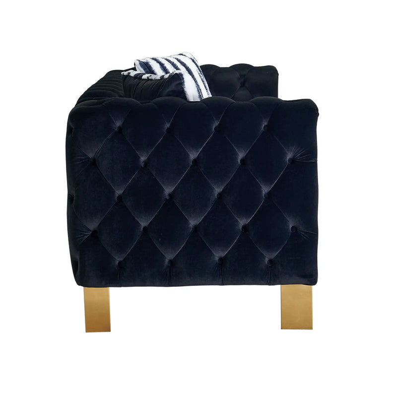 Chesterfield - Modern Tufted Living Room Sofa, 84.25''W Couch by Unique Piece Furniture