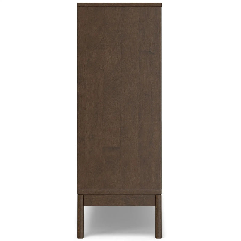 Harper - Low 6 Cube Storage With Drawers - Walnut Brown by Unique Piece Furniture