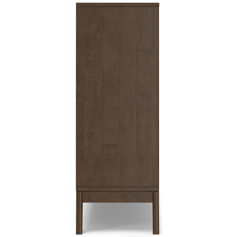 Harper - Low 6 Cube Storage With Drawers - Walnut Brown by HouseOfZazla