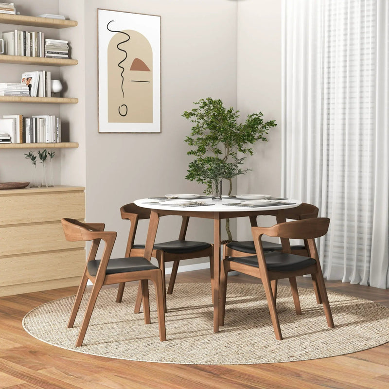Alina - Dining Table And 4 Side Chairs - White by HouseOfZazla
