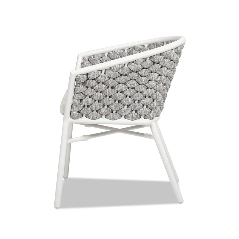 Rowan - Rope Barrel Back Patio Dining Chairs (Set of 2) - Optic White by Unique Piece Furniture