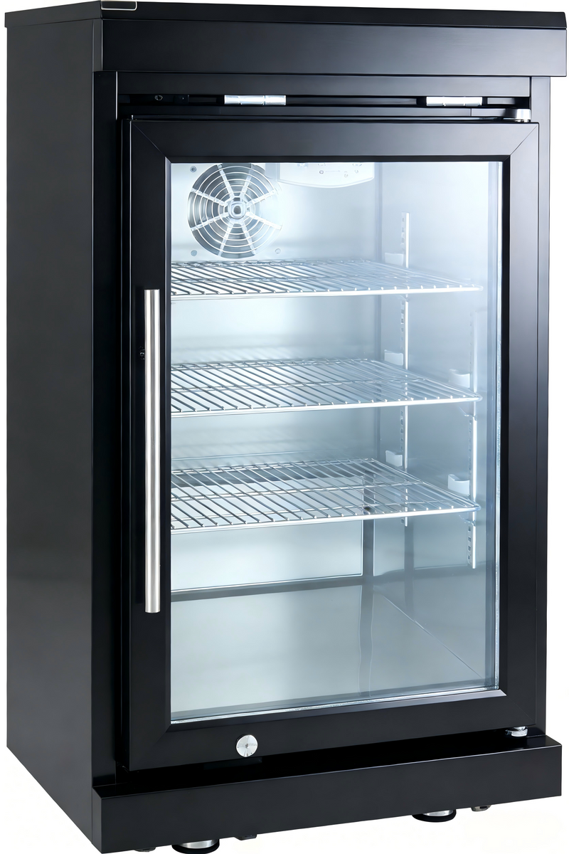 Black Single Door Fridge Cabinet Outdoor Kitchen Islands by HouseOfZazla