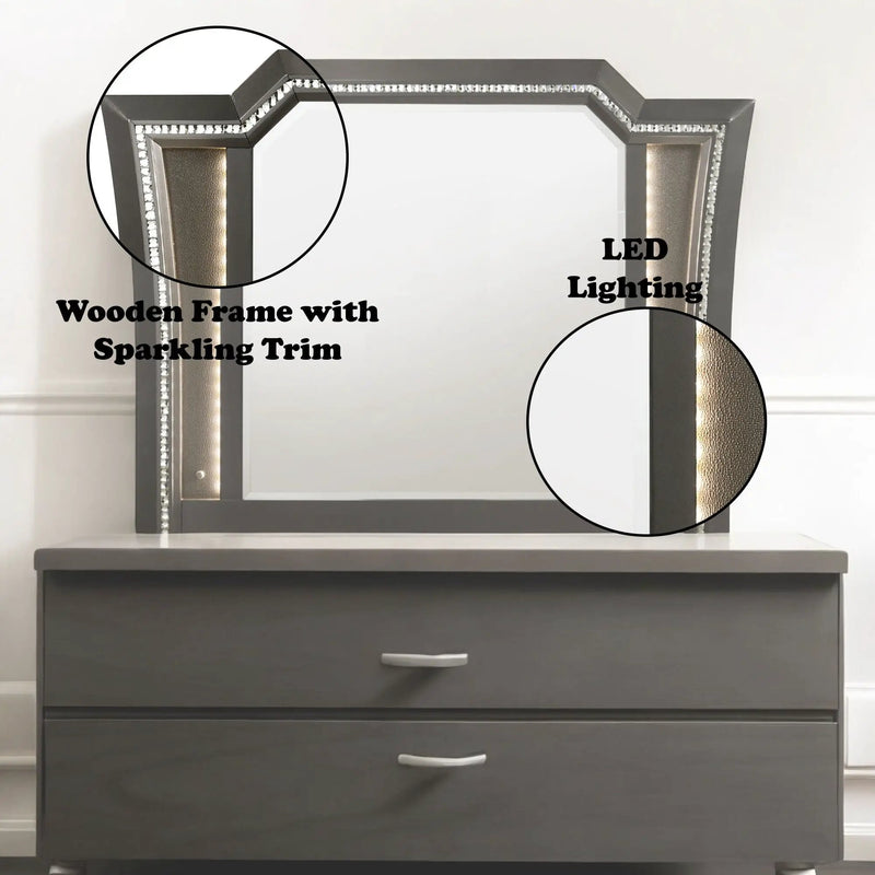 Kaitlyn - Mirror With LED by Unique Piece Furniture