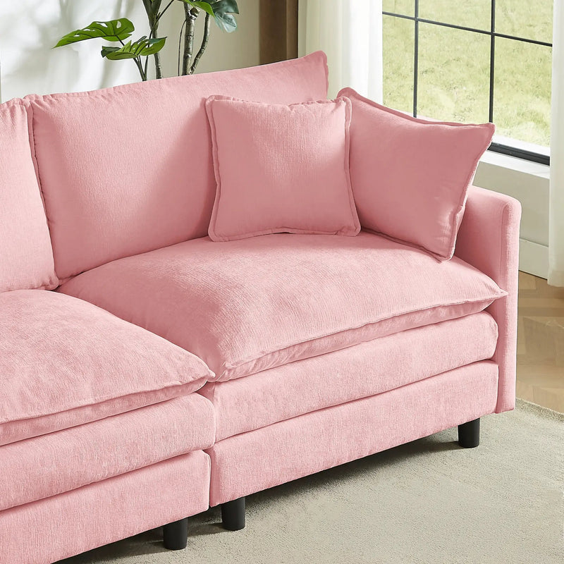 Modular Sectional Sofa - 110 Inch L Shaped Couch Set by HouseOfZazla