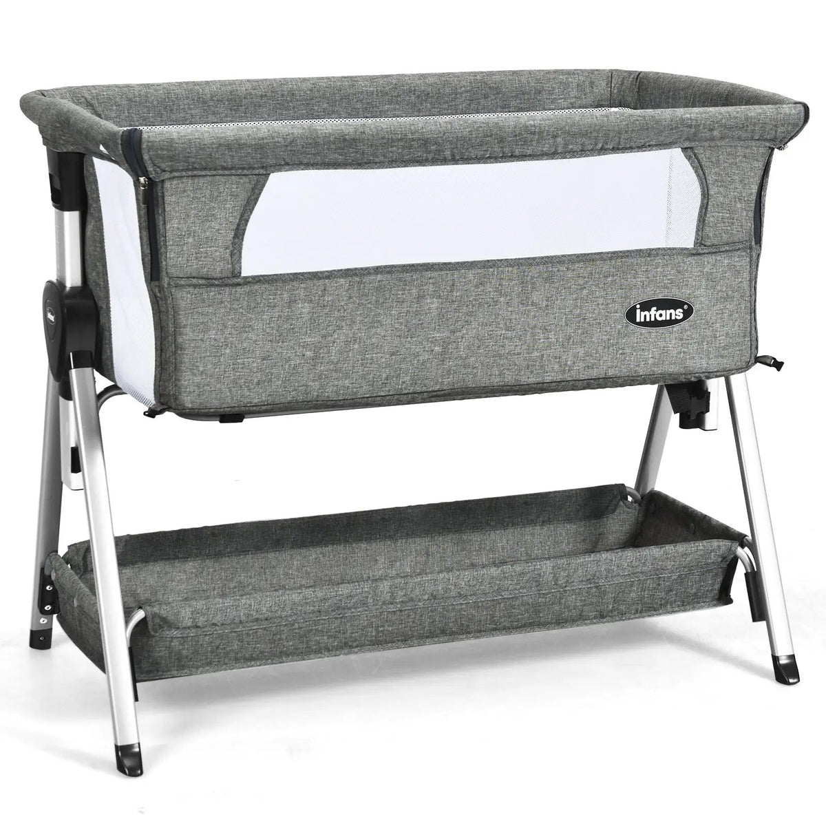 Adjustable Baby Bedside Crib with Large Storage by DirectDeals