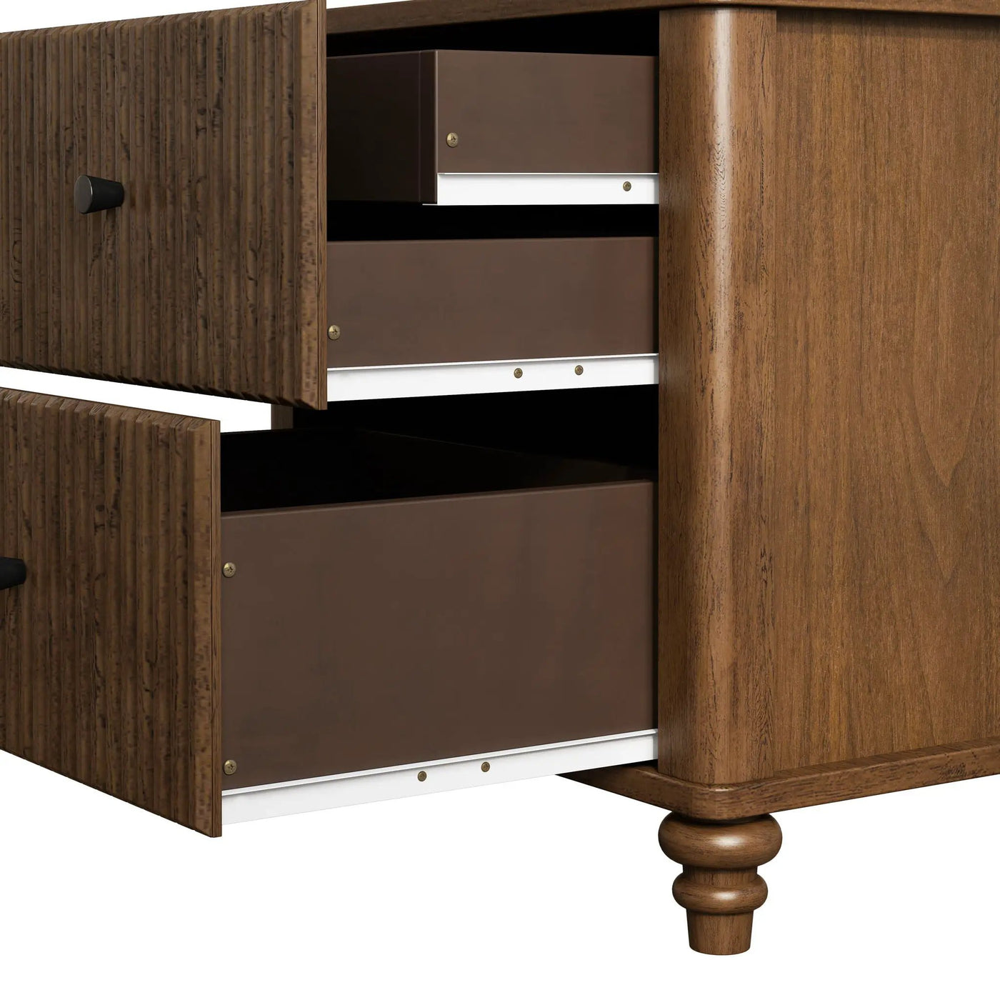 Modern Fluted Nightstand With 3 Drawers by HouseOfZazla