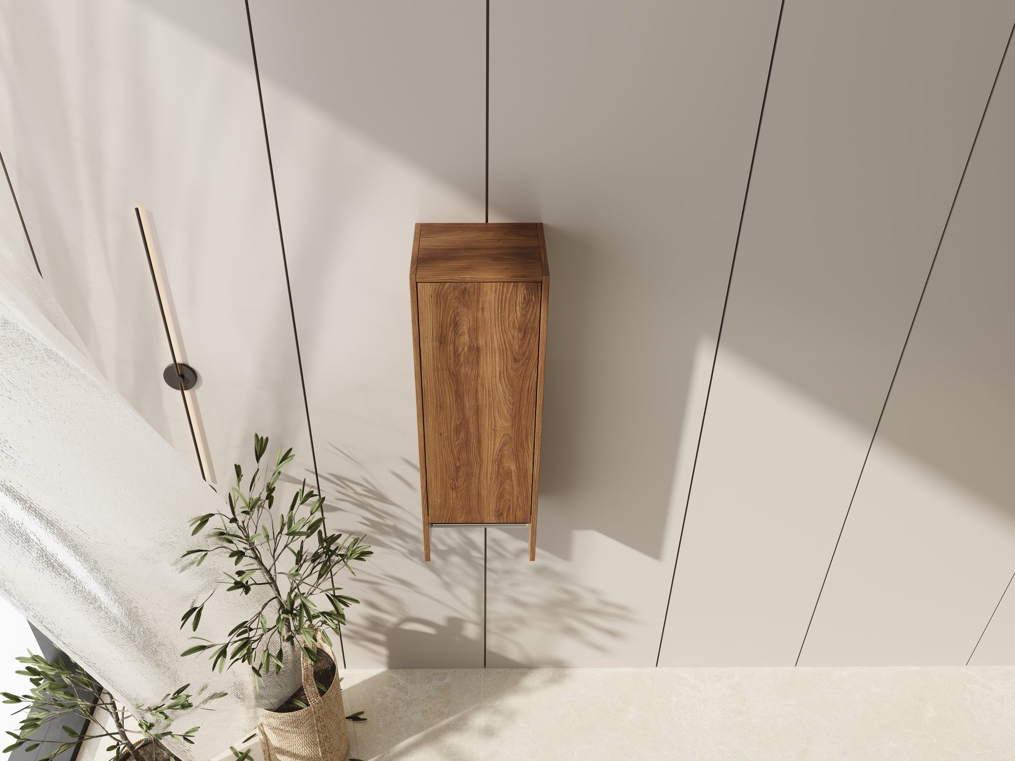 12 Inch Small Wall Mounted Side Cabinet by HouseOfZazla