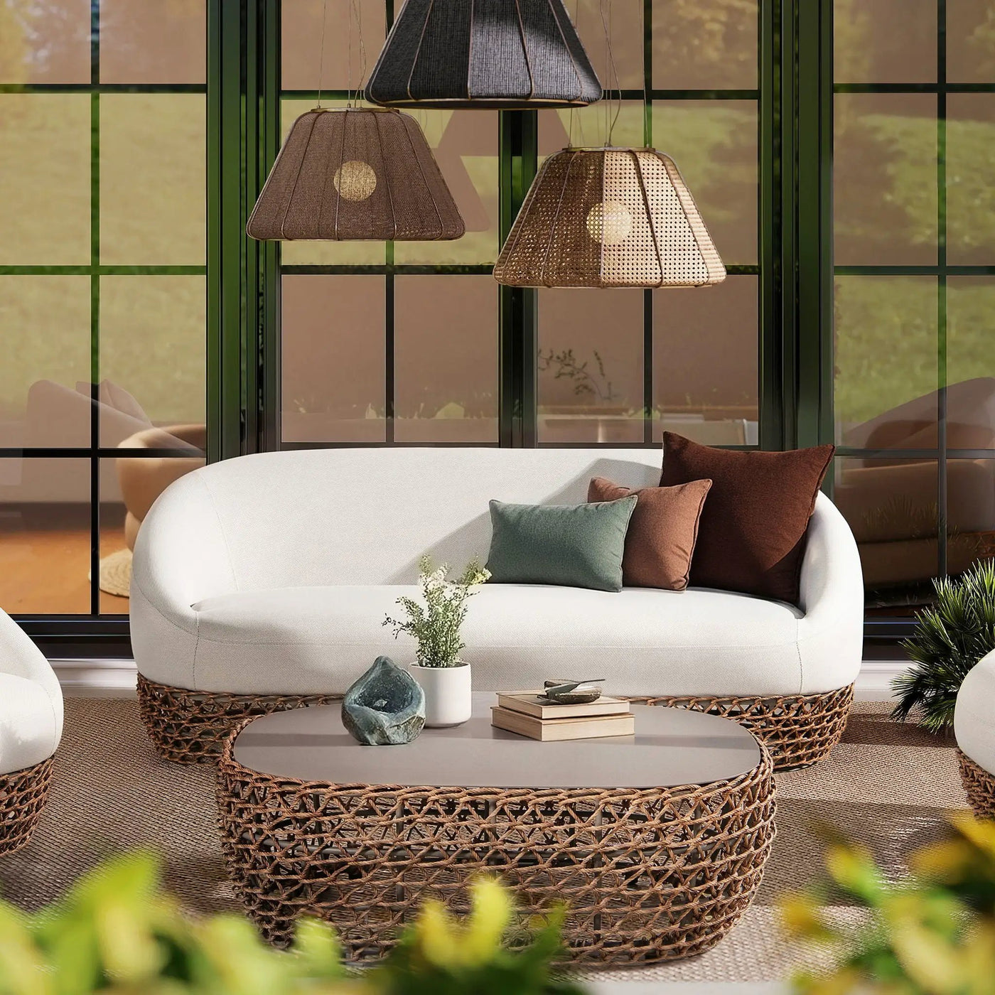 Willow - Upholstered Patio Deep Seating Sofa by HouseOfZazla
