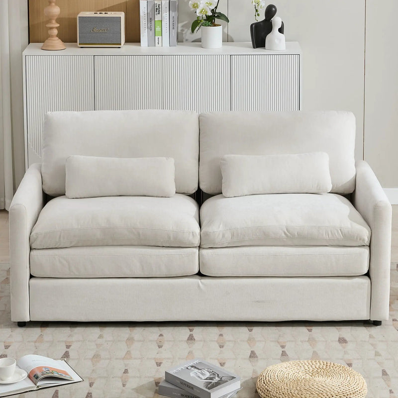 Cozy Upholstered Cushion Loveseat Sofa For Living Room by HouseOfZazla