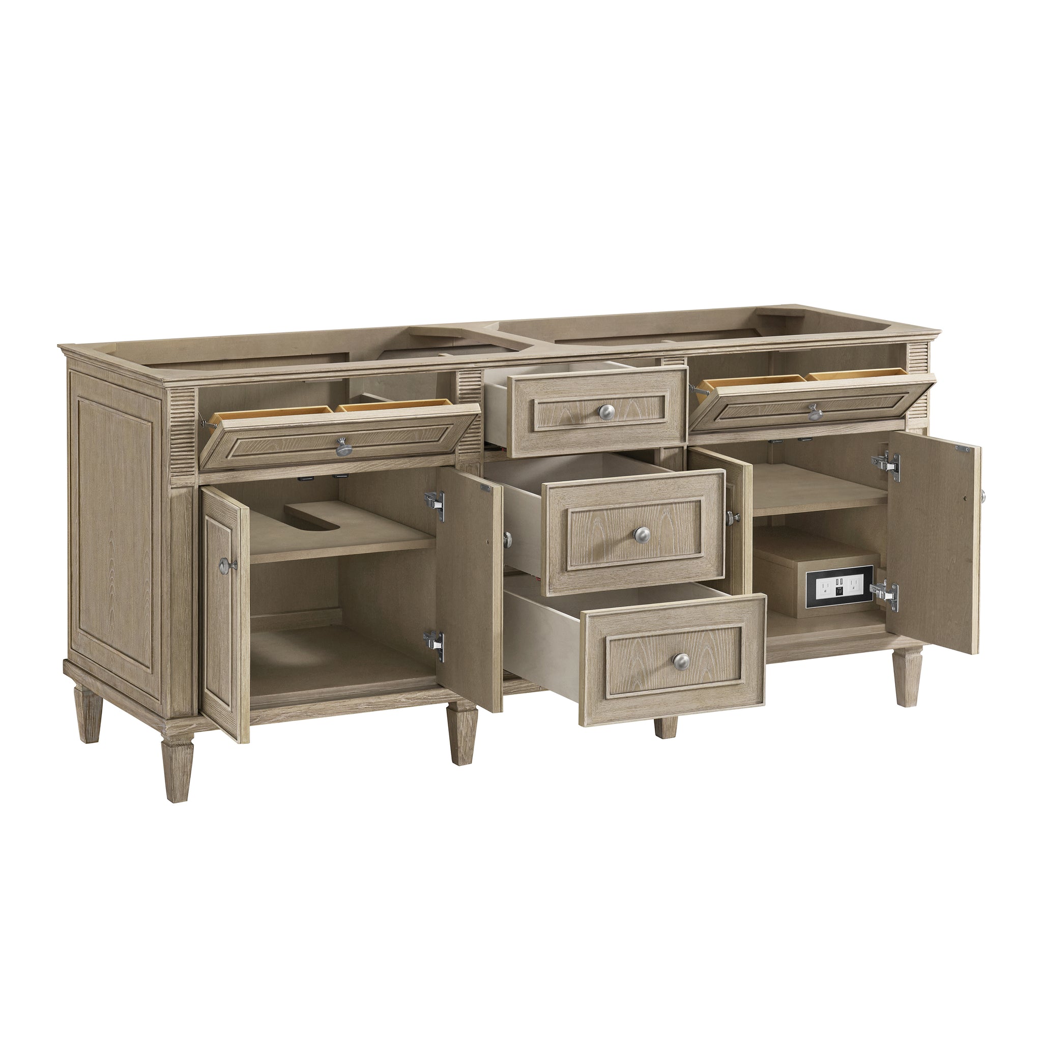 James Martin Lorelai 72" Double Bathroom Vanity, Whitewashed Oak by James Martin