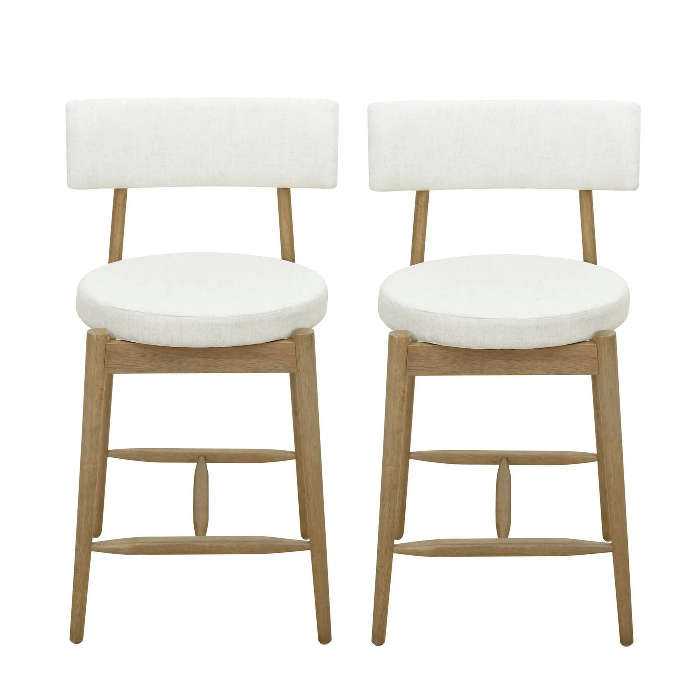 Mid Century Modern Counter Stools, Fabric Upholstered Chairs by HouseOfZazla