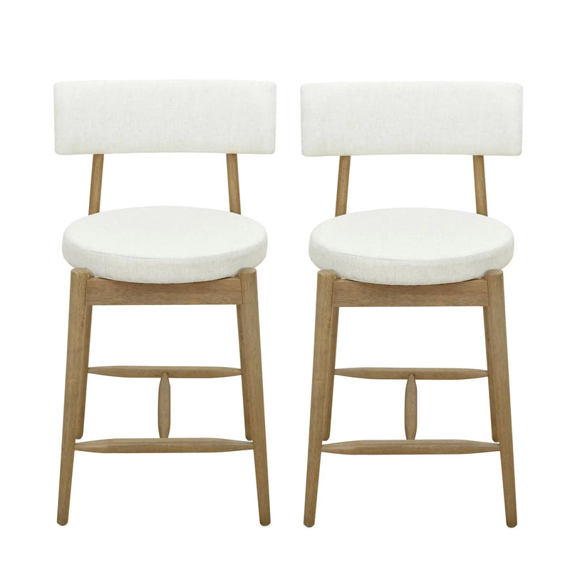 Mid Century Modern Counter Stools, Fabric Upholstered Chairs by HouseOfZazla