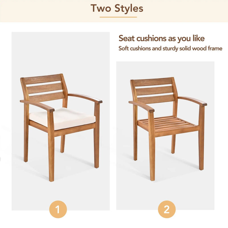 GO Outdoor Wood Dining Set For 7-8 Persons by HouseOfZazla