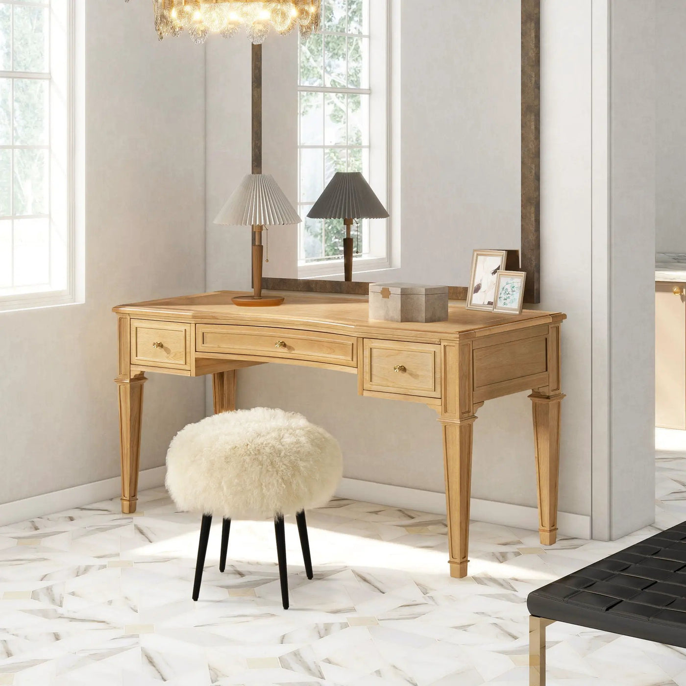 Dauphin - 3 Drawer Executive Desk by HouseOfZazla
