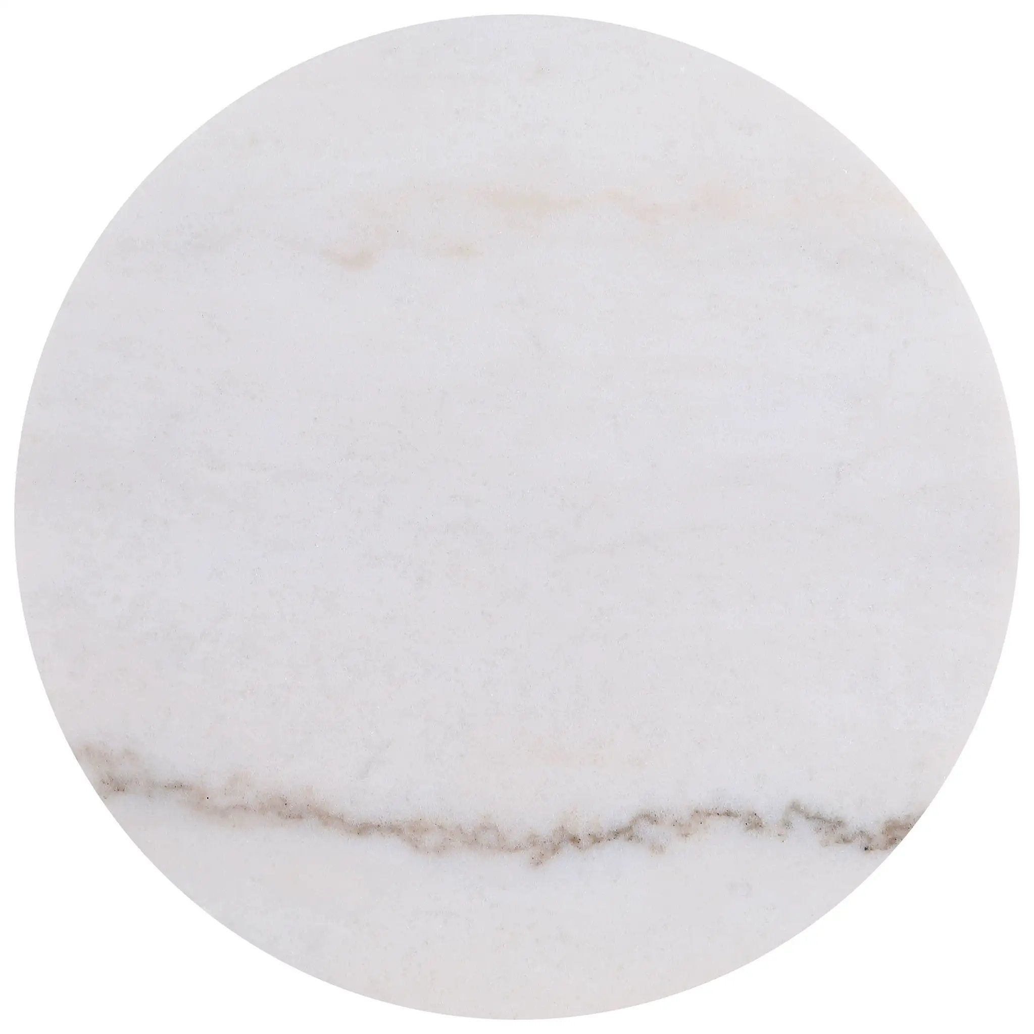 Jason 2-piece Round White Marble Coffee Table Set Honey Brown by Unique Piece Furniture