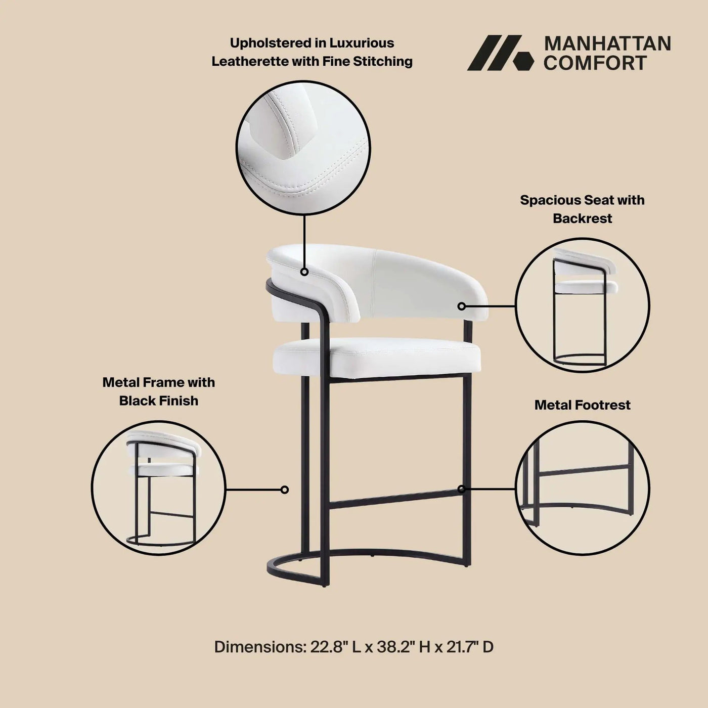 Augusta - Counter Stool by HouseOfZazla