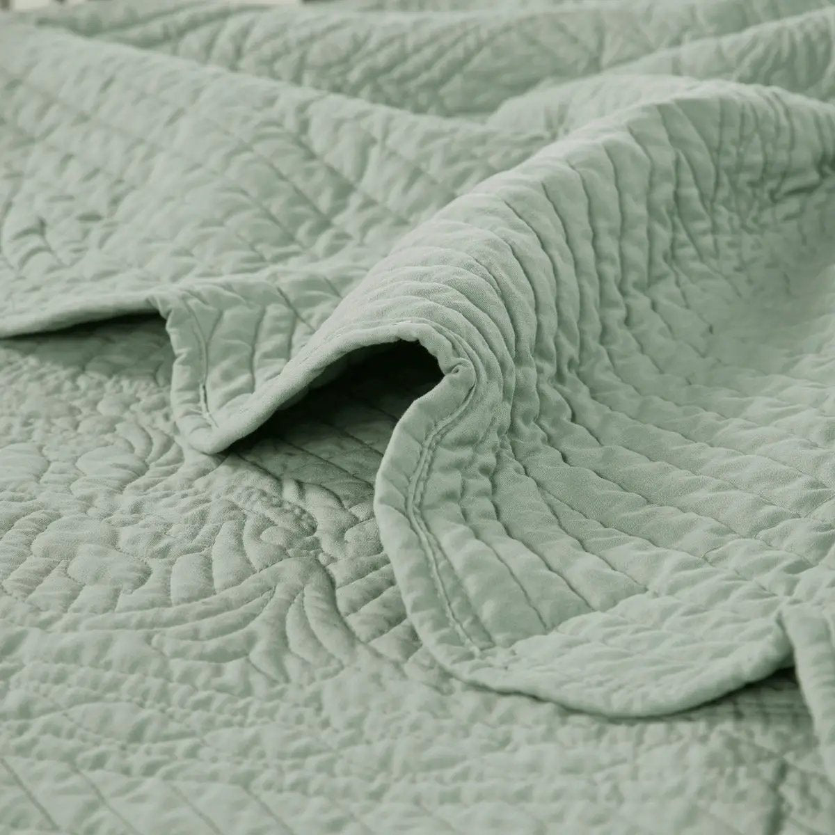6 Piece Reversible Scalloped Edge Daybed Cover Set - Seafoam by HouseOfZazla