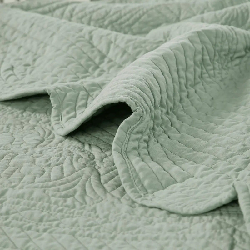 6 Piece Reversible Scalloped Edge Daybed Cover Set - Seafoam by HouseOfZazla