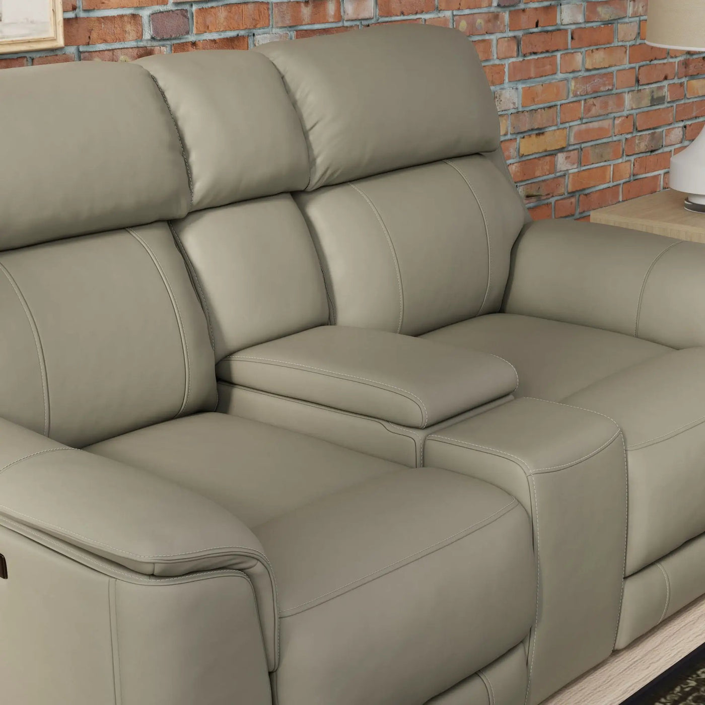 Oslo - Dual Power Reclining Loveseat With Console by HouseOfZazla