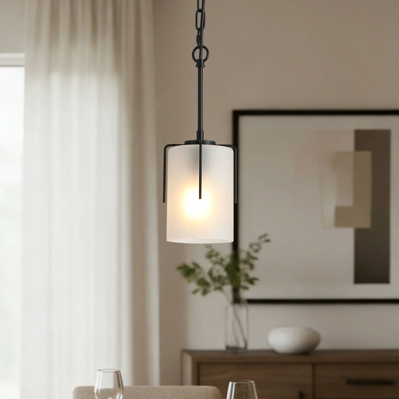 Adjustable Cylindrical Pendant Light by Unique Piece Furniture