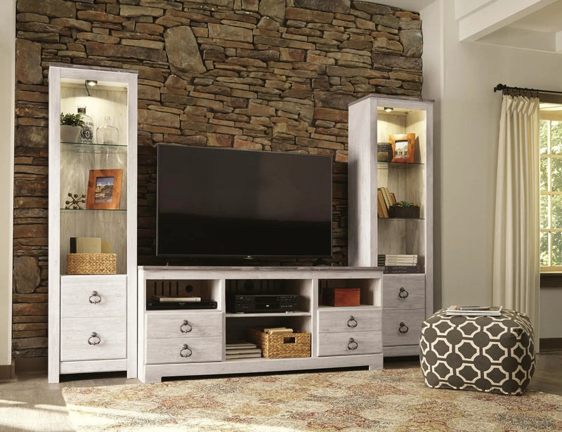 Willowton - Entertainment Center With Fireplace Option by Unique Piece Furniture
