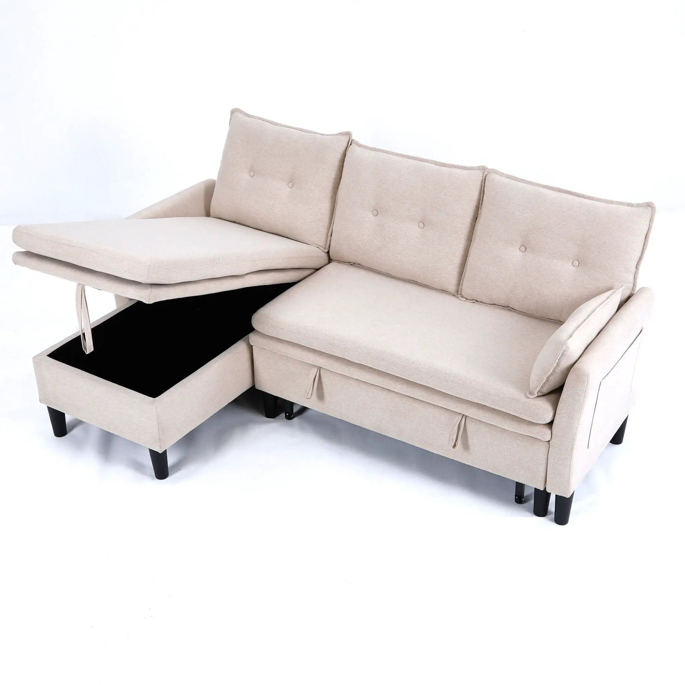 L-Shaped Reversible Chaise Sectional Sofa With Storage by HouseOfZazla
