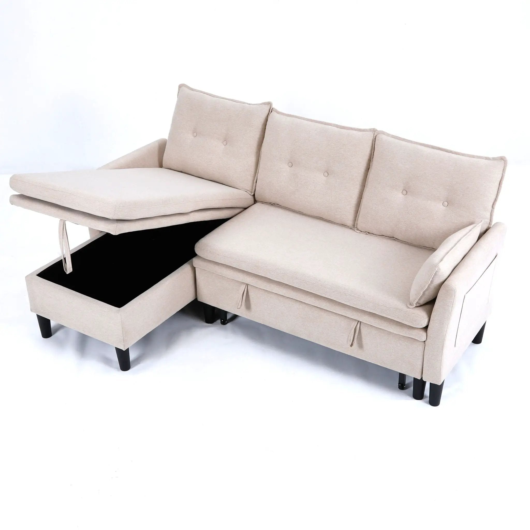 L-Shaped Reversible Chaise Sectional Sofa With Storage by Unique Piece Furniture