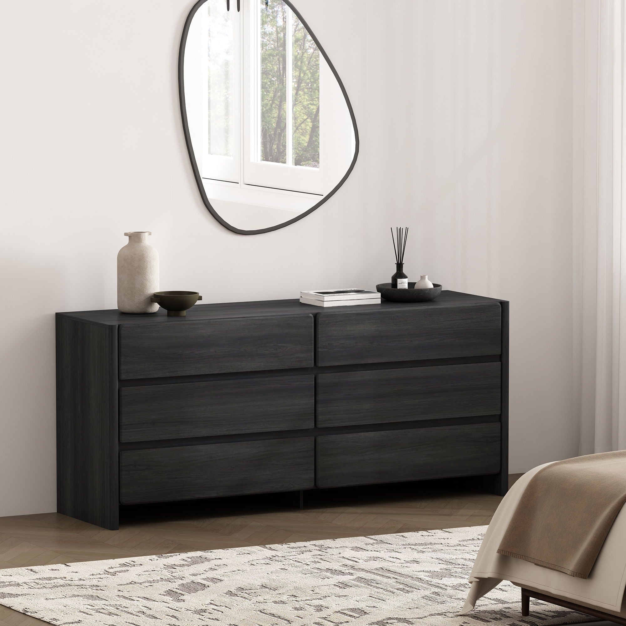 Linda - Double Wide Dresser With 6 Drawers by HouseOfZazla
