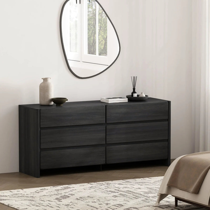 Linda - Double Wide Dresser With 6 Drawers by HouseOfZazla