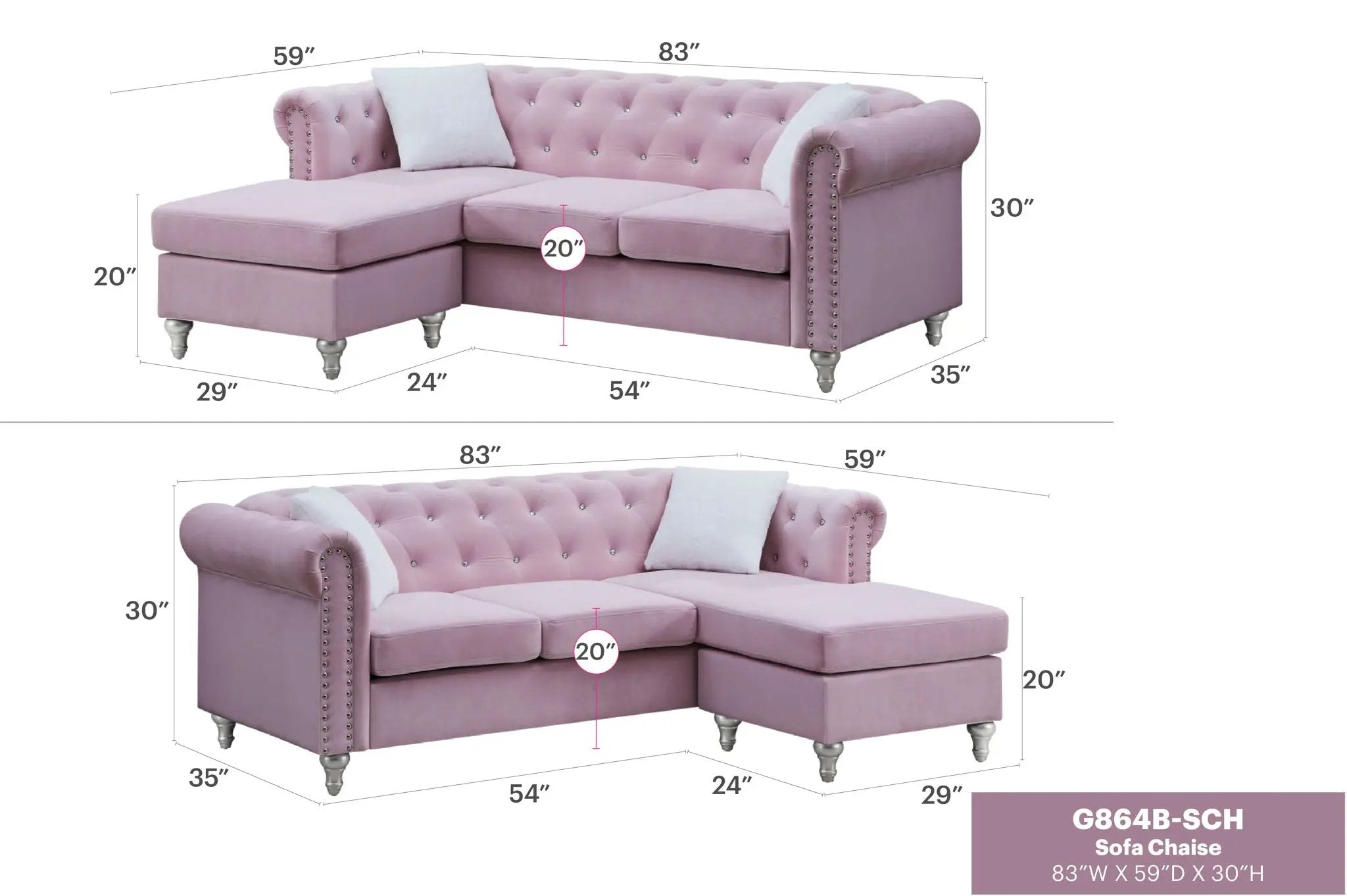 Raisa - Sofa Chaise by Unique Piece Furniture