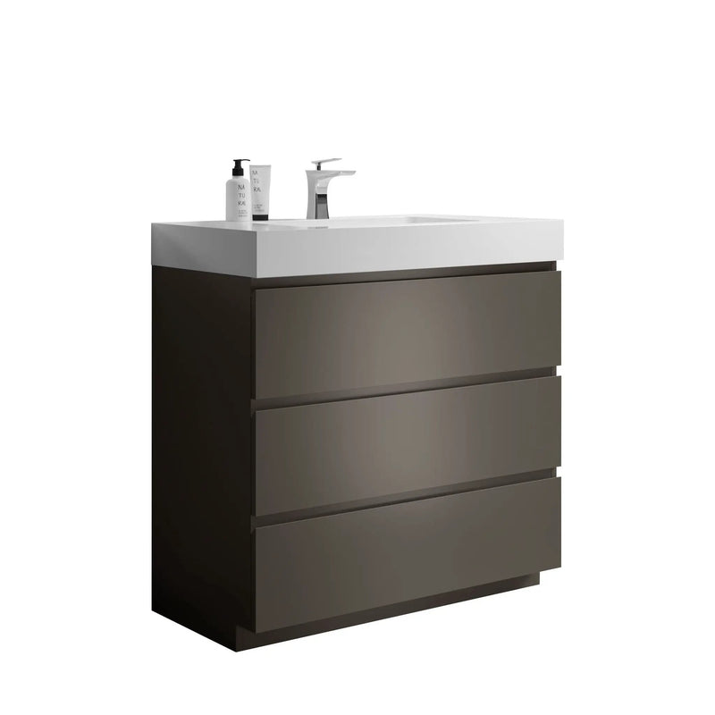 Alice - Bathroom Vanity With Sink, Large Storage Freestanding Bathroom Vanity For Modern Bathroom, One-Piece Sink Basin Without Drain And Faucet by Unique Piece Furniture
