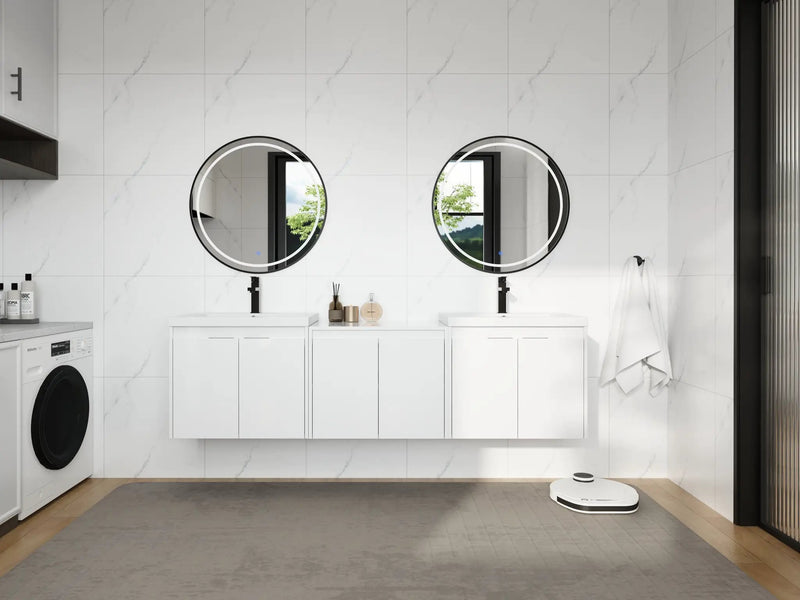 72" Bathroom Vanity With Resin Sink, Soft Close Doors and 1-Side Cabinet by HouseOfZazla