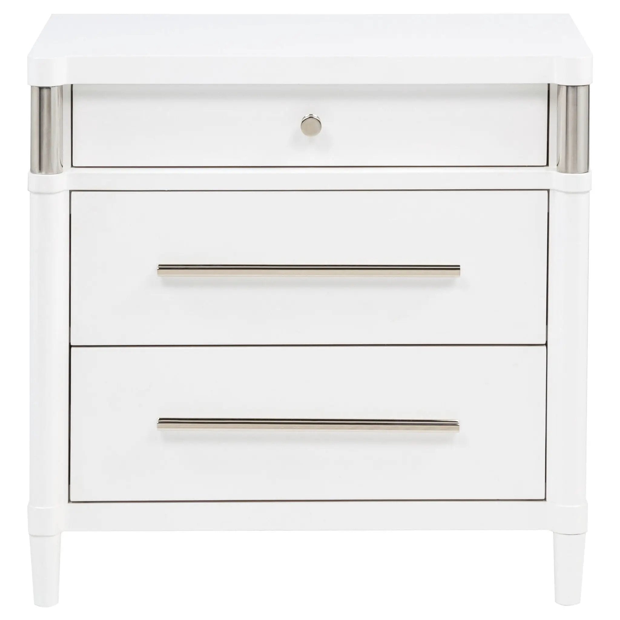 Gracemont 3-drawer Bedroom Nightstand Bedside Table White by Unique Piece Furniture