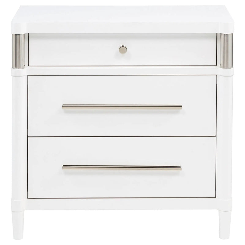 Gracemont 3-drawer Bedroom Nightstand Bedside Table White by Unique Piece Furniture
