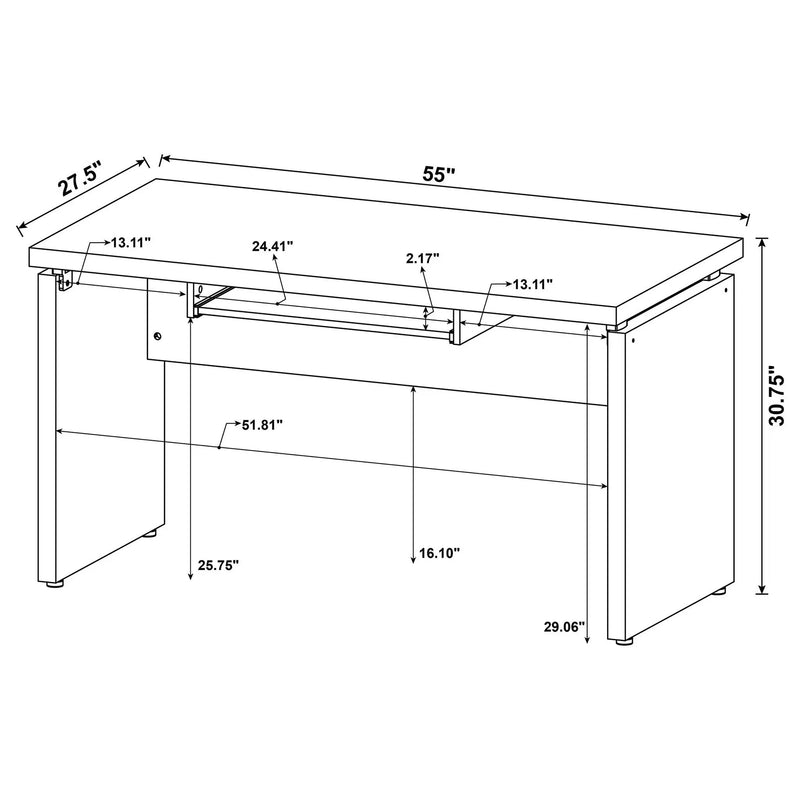 Ulloa - L Shape Desk With Mobile File Cabinet - Cappuccino