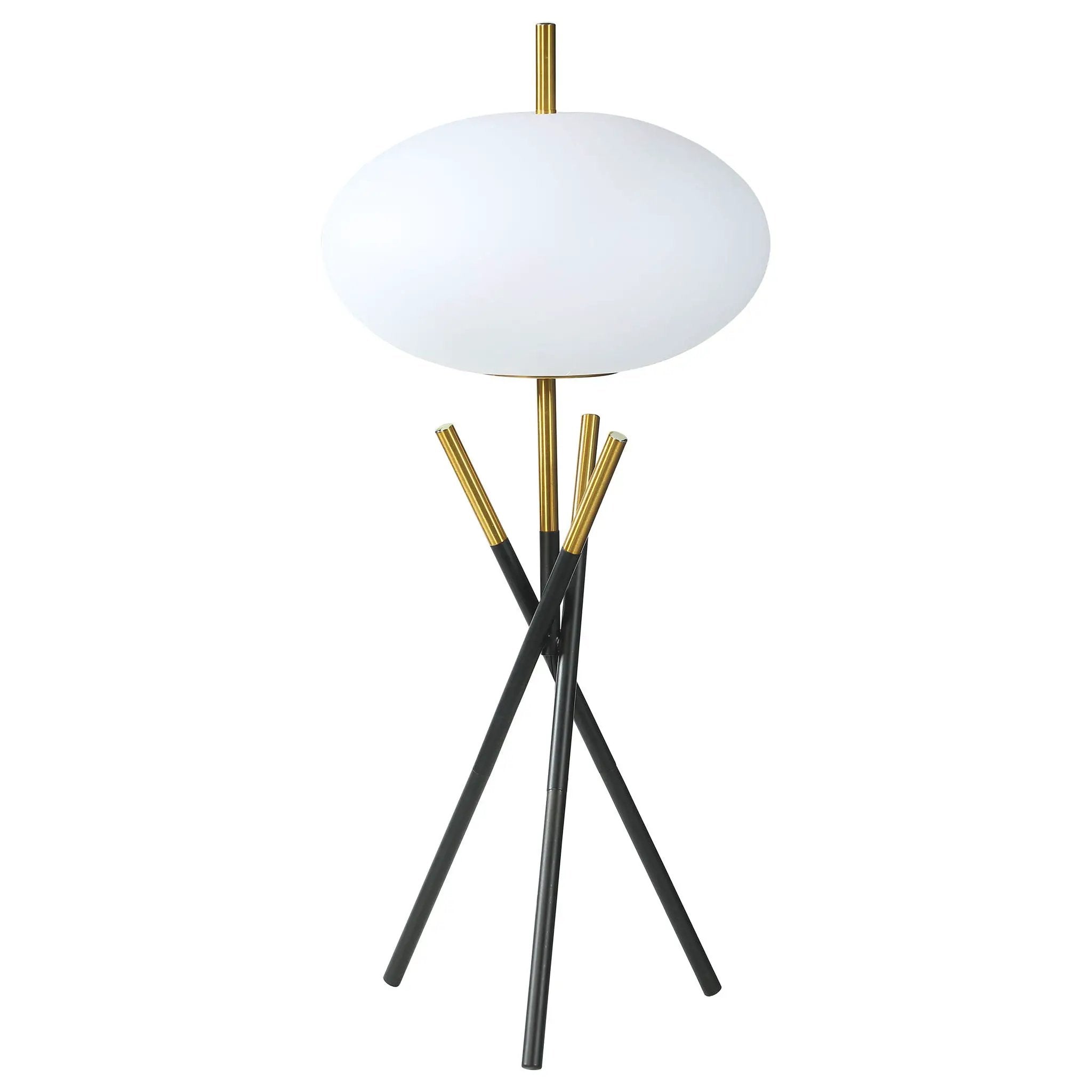 Clarendon - Orb Shade Tripod Table Lamp Desk & Bedside Lamp - Black by HouseOfZazla