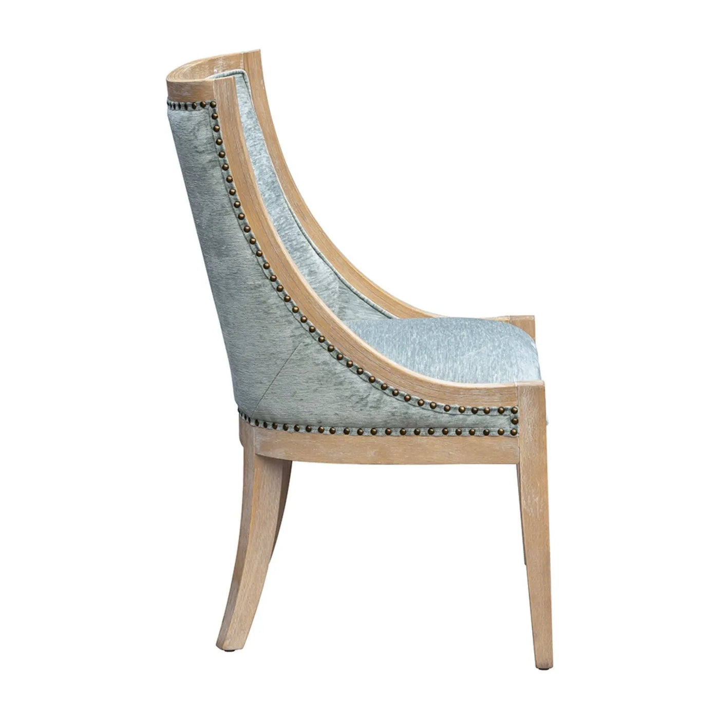 Upholstered Dining Chair With Nailhead Trim by HouseOfZazla