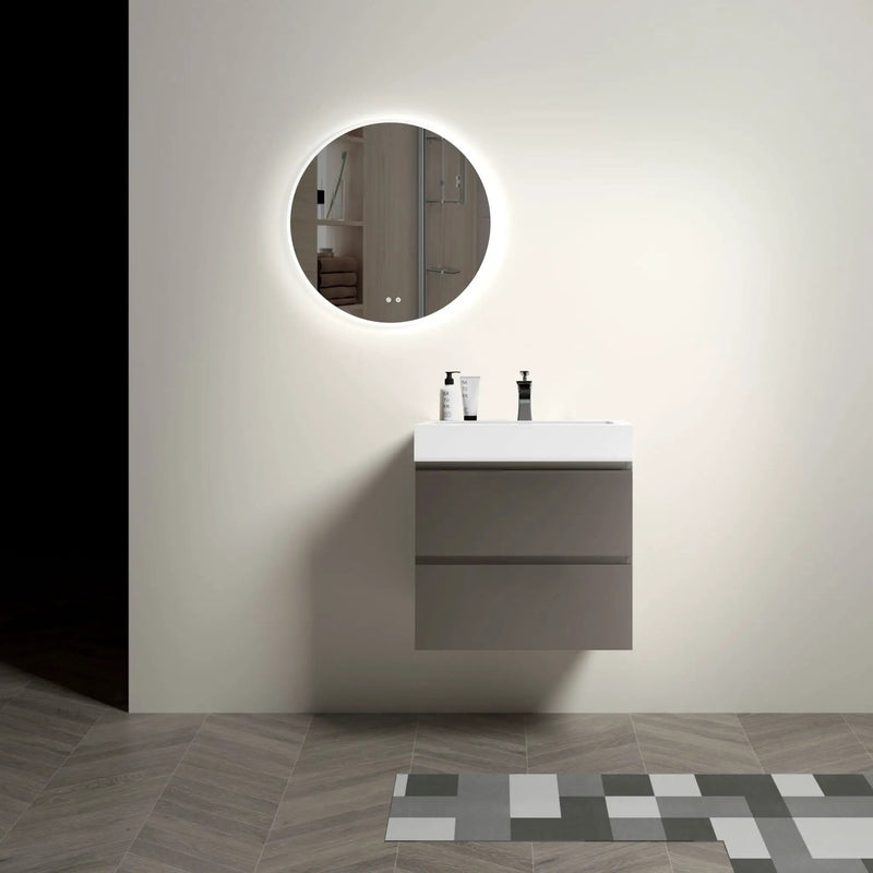 Alice - Bathroom Vanity With Sink, Large Storage Wall Mounted Floating Bathroom Vanity For Modern Bathroom, One-Piece Sink Basin Without Drain And Faucet by Unique Piece Furniture