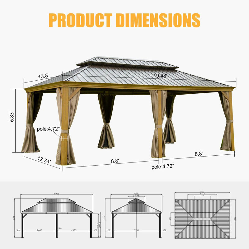 14x20FT Hardtop Gazebo by HouseOfZazla