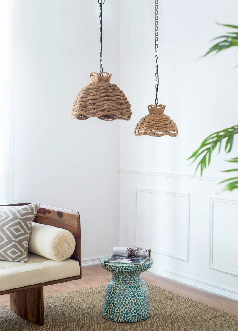 S/2 Rope Woven Chandelier by HouseOfZazla