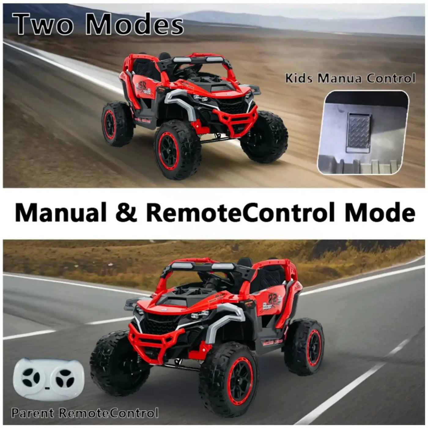 Ride On Kids Electric Truck With Remote Control, Front & Rear Suspension by HouseOfZazla