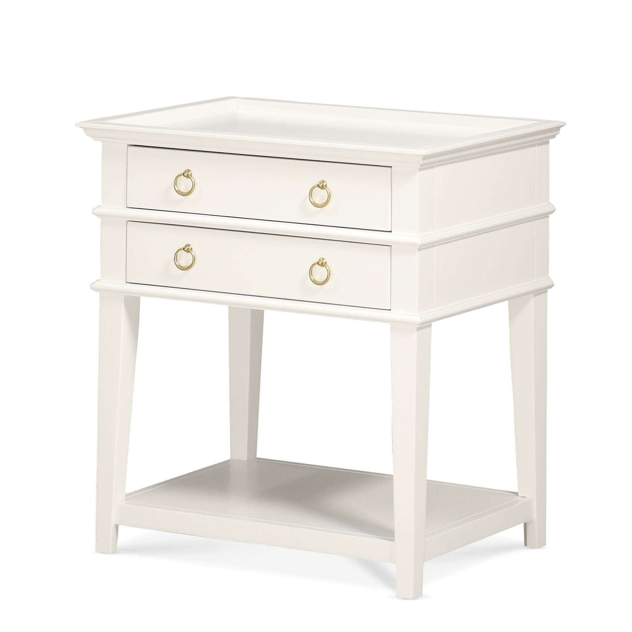 Carmona - 2 Drawer Tray Top Nightstand Pulls by HouseOfZazla