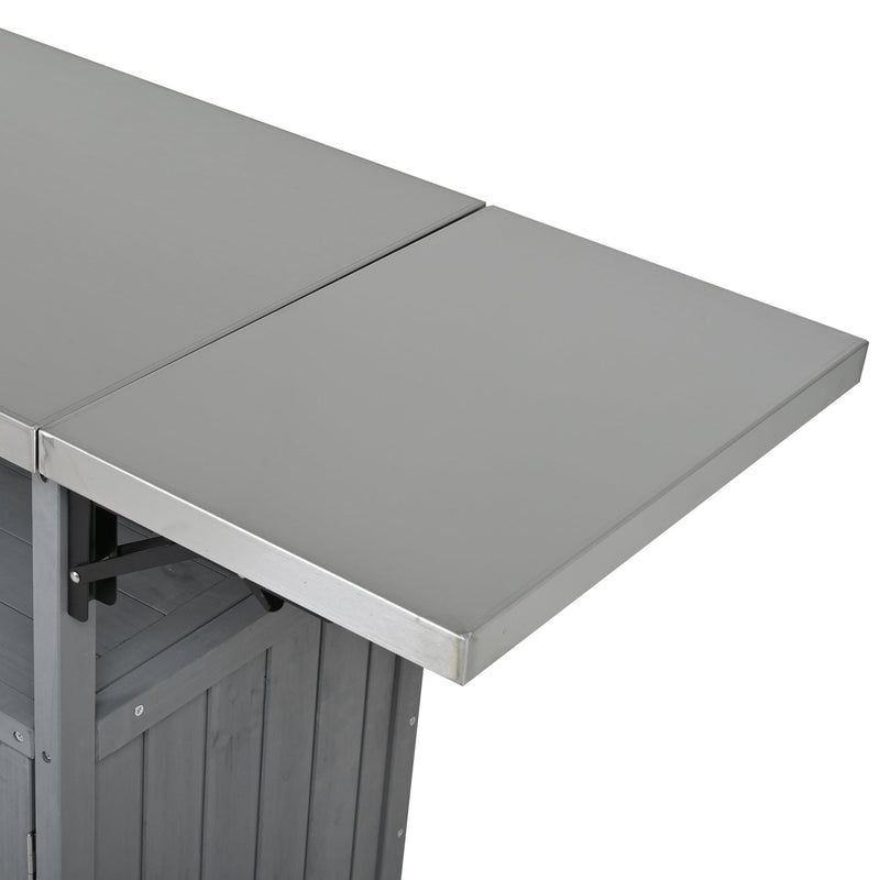 Foldable Outdoor Kitchen Island Patio Mobile Kitchen Cart by HouseOfZazla